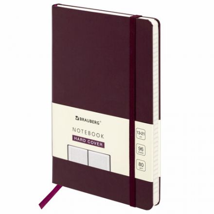 Блокнот А5 (130х210 мм), BRAUBERG ULTRA, балакрон, 80 г/м2, 96 л., клетка, бордовый, 113037 Блокнот А5 (130х210 мм), BRAUBERG ULTRA, балакрон, 80 г/м2, 96 л., клетка, бордовый, 113037