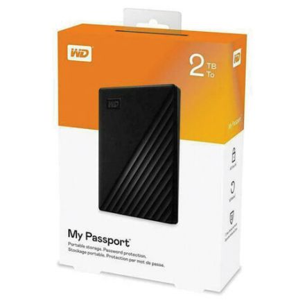 Внешний жесткий диск WD My Passport 2TB, 2.5", USB 3.0, черный, WDBYVG0020BBK-WESN