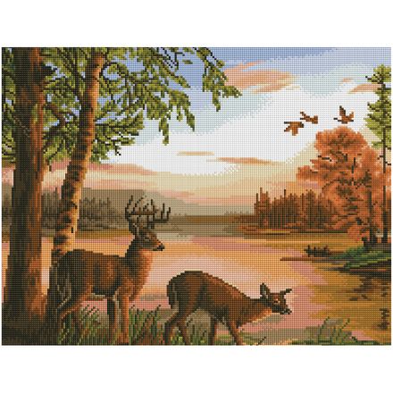 Алмазная мозаика ТРИ СОВЫ "Олени в лесу", 40*50см, холст на деревянном подрамнике, картонная коробка с пластиковой ручкой Алмазная мозаика ТРИ СОВЫ "Олени в лесу", 40*50см, холст на деревянном подрамнике, картонная коробка с пластиковой ручкой