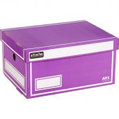 Короб архивный Attache гофрокартон фиолетовый 320х240х160 мм