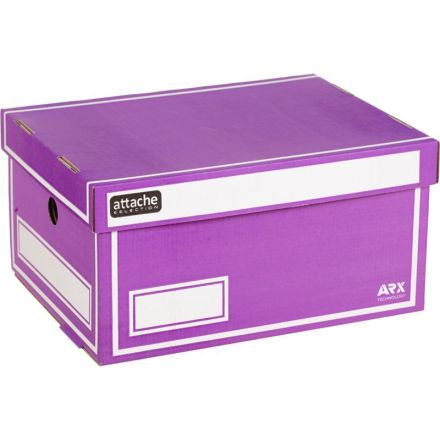 Короб архивный Attache гофрокартон фиолетовый 320х240х160 мм