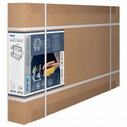 Гардеробная система BASIC G60S, 530х640х350 мм, 2 полки, 1 штанга, графит, S70299913415