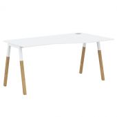 Стол FCT 1567(R) Белый Премиум/Белый-Бук 1580х670х733 FORTA Стол FCT 1567(R) Белый Премиум/Белый-Бук 1580х670х733 FORTA