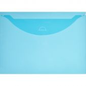 Папка-конверт на клапане А4 синяя 0.18 мм (10 штук в упаковке)