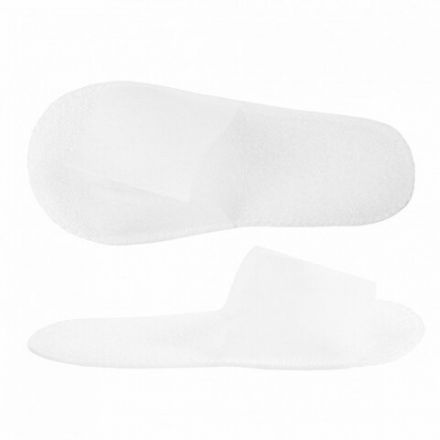 Тапочки одноразовые "Антикризисные" открытые КОМПЛЕКТ 25 пар спанбонд, р. 37-42, белые, SMZ