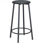 Стул барный AM_Конус ТБ2 каркас черн 9005 глянец,к/з черный Dollaro Black