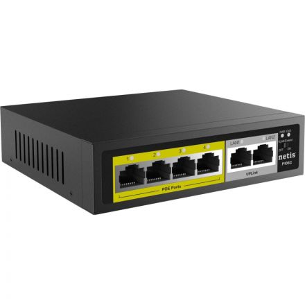 Коммутатор Netis P106C неуправл, 4х100 Мбит/с PoE+ , 2х100 Мбит/с Uplink