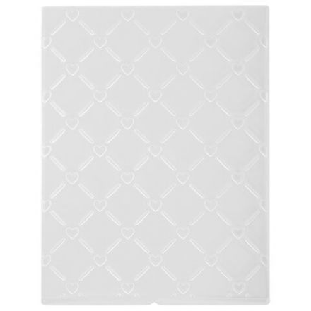 Клише для тиснения 3D "Решетка с сердцем" для Машинки ОС-5, 108х146 мм, ОСТРОВ СОКРОВИЩ, 663807, 862-056