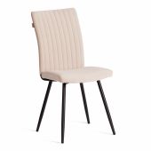 Стул обеденный Monte Carlo TREND, флок , бежевый/черный, 7, 49х51х93 см