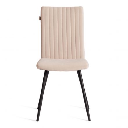 Стул обеденный Monte Carlo TREND, флок , бежевый/черный, 7, 49х51х93 см