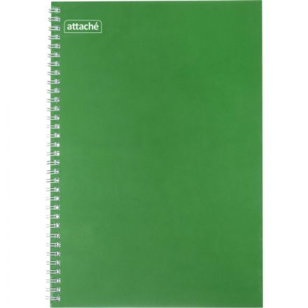 Бизнес-тетрадь А4 80л  ATTACHE, спираль, т.-зеленый, блок 60г, обложка 215г