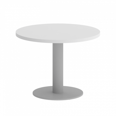 Home Office Стол журнальный круглый VR.SP-5-60.1G Белый бриллиант/Серый металл 600*600*453 Home Office Стол журнальный круглый VR.SP-5-60.1G Белый бриллиант/Серый металл 600*600*453