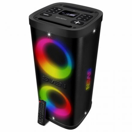 Колонка портативная SVEN PS-950, 160 Вт, TWS, Bluetooth, FM, USB, microSD, LED-дисплей, черная, SV-022396