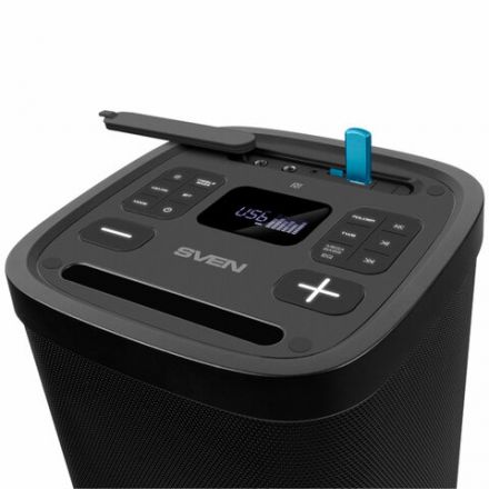 Колонка портативная SVEN PS-950, 160 Вт, TWS, Bluetooth, FM, USB, microSD, LED-дисплей, черная, SV-022396