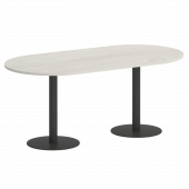 Home Office Стол овальный VR.SP-5-180.1 Дуб наварра/Антрацит металл 1800*900*750