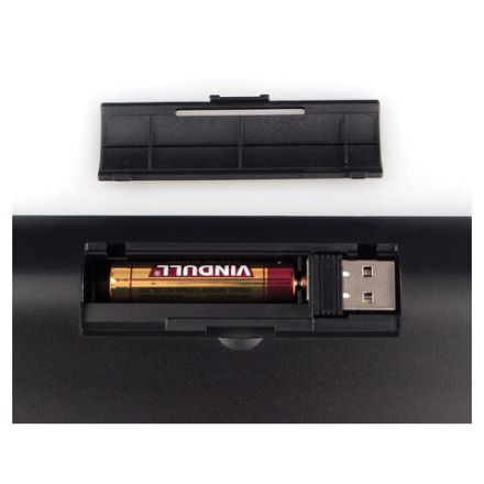 Беспроводная клавиатура GEMBIRD KBW-1, 103 клавиши + 6 дополнительных, ножничная, тихая, 2.4 ГГц, серебристая