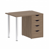 Home Office Стол письменный VR.SP-3-98.4 Дуб аризона/Хром опоры 980*720*750 Home Office Стол письменный VR.SP-3-98.4 Дуб аризона/Хром опоры 980*720*750