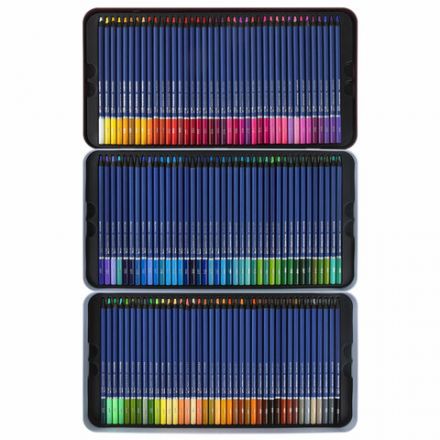 Карандаши художественные цветные акварельные, 120 цветов, 4 мм, металлический кейс, BRAUBERG ART PREMIERE, 181926