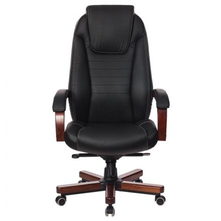 Кресло VB_Бюрократ T-9923WALNUT/BLACK кожа черный, дерево Кресло VB_Бюрократ T-9923WALNUT/BLACK кожа черный, дерево