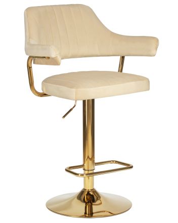 Набор 2 шт Стул барный DOBRIN CHARLY GOLD, бежевый велюр (MJ9-10)