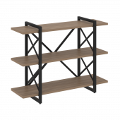 Loft Стеллаж на регулируемых опорах-3 полки VR.L-MST.O-3.8V Дуб аризона/Чёрный металл 1200*400*910