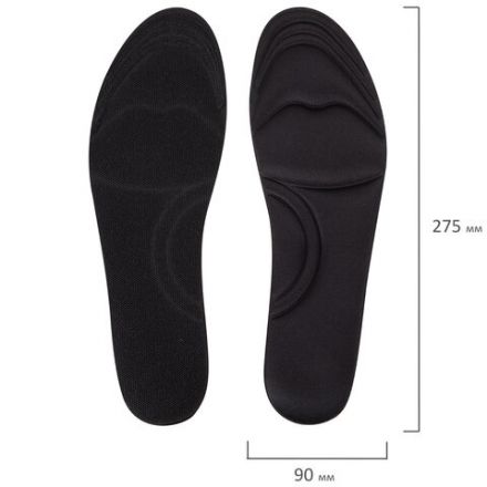 Стельки для обуви с ЭФФЕКТОМ ПАМЯТИ, материал MEMORY FOAM, размер RU 34-39 / EU 35-40, с линиями выреза, SHEGRA (ШЕГРА), 700746