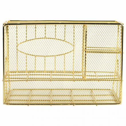 Органайзер для косметики и мелочей металлический 4 секции, MONTE VITA (МОНТЕ ВИТА), 160х240х150 мм, золото, 272479 Органайзер для косметики и мелочей металлический 4 секции, MONTE VITA (МОНТЕ ВИТА), 160х240х150 мм, золото, 272479