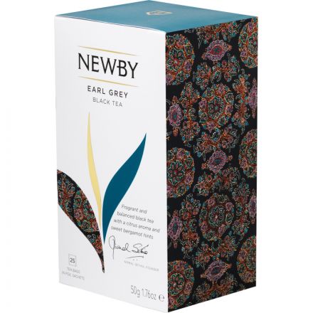 Чай Newby Earl Grey черный с бергамотом 25 пакетиков Чай Newby Earl Grey черный с бергамотом 25 пакетиков