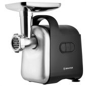 Мясорубка BRAYER BR1602, 2000 Вт, производительность 2 кг/мин, металлический шнек, реверс, пластик, черная/серебро Мясорубка BRAYER BR1602, 2000 Вт, производительность 2 кг/мин, металлический шнек, реверс, пластик, черная/серебро