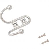 Вешалка настенная УЗК_Крючок двухрожковый СТАНДАРТ 208 B CP (10207),хром