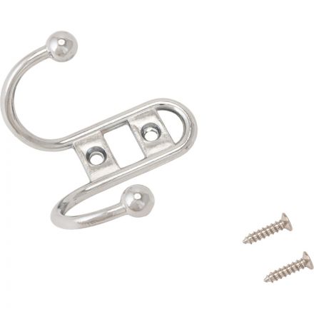 Вешалка настенная УЗК_Крючок двухрожковый СТАНДАРТ 208 B CP (10207),хром Вешалка настенная УЗК_Крючок двухрожковый СТАНДАРТ 208 B CP (10207),хром