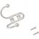 Вешалка настенная УЗК_Крючок двухрожковый СТАНДАРТ 208 B CP (10207),хром Вешалка настенная УЗК_Крючок двухрожковый СТАНДАРТ 208 B CP (10207),хром