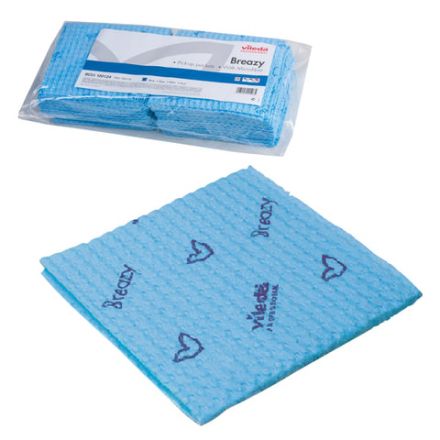 Салфетка VILEDA "Бризи", КОМПЛЕКТ 25 шт., объемное микроволокно, голубая, 35х35 см, 120124 Салфетка VILEDA "Бризи", КОМПЛЕКТ 25 шт., объемное микроволокно, голубая, 35х35 см, 120124