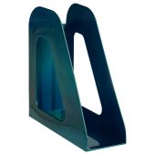 Лоток для бумаг вертикальный СТАММ "Фаворит", зеленый "хамелеон", ширина 90мм