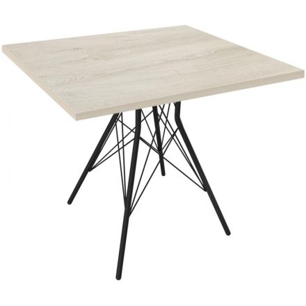 Стол обеденный EL_SHT-T2/80/80 ЛДСП SHT-TU2 черный муар/ дуб беленый 996 Стол обеденный EL_SHT-T2/80/80 ЛДСП SHT-TU2 черный муар/ дуб беленый 996