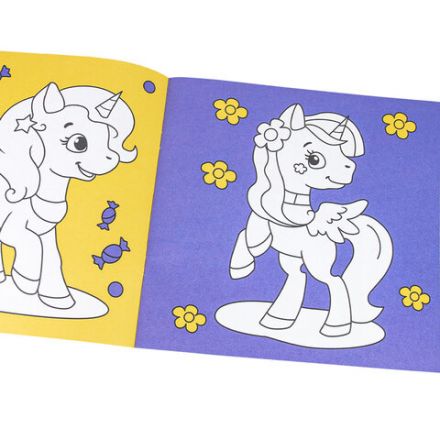 Книжка-раскраска ЕДИНОРОЖКИ МИЛАШКИ, 215х215 мм, 16 страниц, цветной внутренний блок, BK, Р-5701 Книжка-раскраска ЕДИНОРОЖКИ МИЛАШКИ, 215х215 мм, 16 страниц, цветной внутренний блок, BK, Р-5701