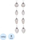 Набор украшений подвесных из стекло из 8 штук 17X11X4,5см арт.92617
