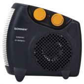 Тепловентилятор SONNEN FH06, 1000/2000 Вт, 2 режима нагрева, режим вентиляции, черный/оранжевый, 457781
