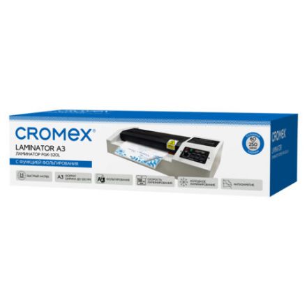 Ламинатор CROMEX FGK-320L формат А3, толщина пленки 60-250 мкм, скорость 50 см/мин, 533124