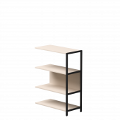 Полустеллаж металлический средний Everprof EVO 805х385x1120 Кашемир/Черный