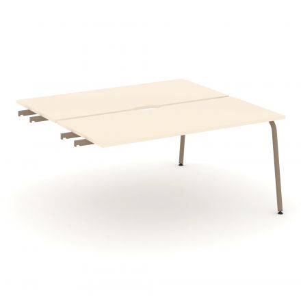 Estetica Двойной стол приставка к опорным тумбам ES.D.SPR-4-VK Сатин/Латте металл 1580*1500*750