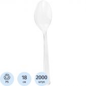 Ложка одноразовая столовая Комус, ПС, прозрачная, 18 см, 2000шт/кор