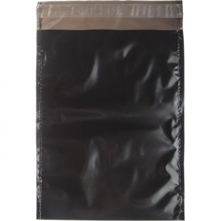 Курьер-пакет ПВД без печати, без КСД,черный, 165x240+40,45 мкм, 250 шт/уп