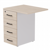 Тумба приставная Everprof EVO с топом 710х600x755 Белый/Дуб Соната