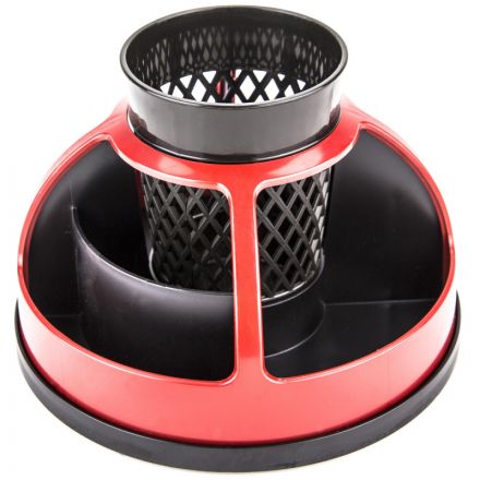 Подставка-органайзер д/канц.мелочей Attache вращ-ся 5отд красный/черный Подставка-органайзер д/канц.мелочей Attache вращ-ся 5отд красный/черный