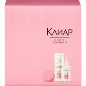 Подарочный набор Клиар Derma женский шампунь, скраб для головы, массажер