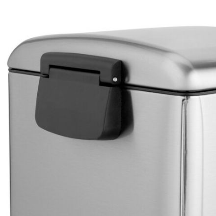 Ведро мусорное с педалью 20 л, крышка с доводчиком, стальное, БЕЗ ОТПЕЧАТКОВ, LAIMA ULTRA, 701570