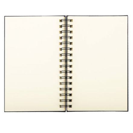 Скетчбук, слоновая кость 140 г/м2 130х210 мм, 80 л., КОЖЗАМ, гребень, BRAUBERG ART CLASSIC, черный, 116475