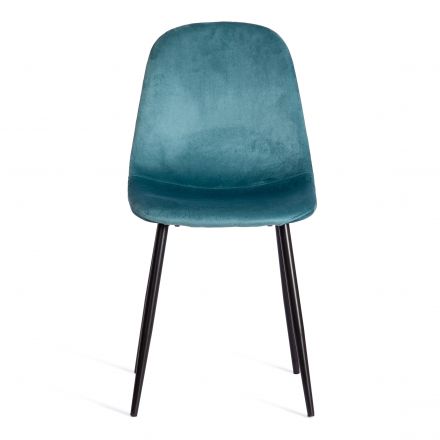 Стул BREEZE (mod. 4724) Велюр/металл , 44 х 53 х 87 см, Torquoise (бирюзовый ) HLR60 / черный