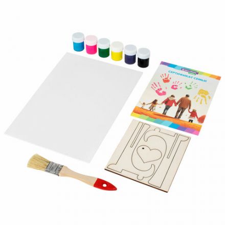 Набор отпечатки рук: холст 20х30 см, акрил 6 цветов, кисть + сертификат и подставка В ПОДАРОК! BRAUBERG HOBBY, 192529 Набор отпечатки рук: холст 20х30 см, акрил 6 цветов, кисть + сертификат и подставка В ПОДАРОК! BRAUBERG HOBBY, 192529